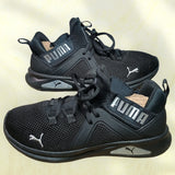 PUMA Enzo 2 | Women's US size 9 | Running Shoes | Black Silver Athletic Shoes | 193256-07