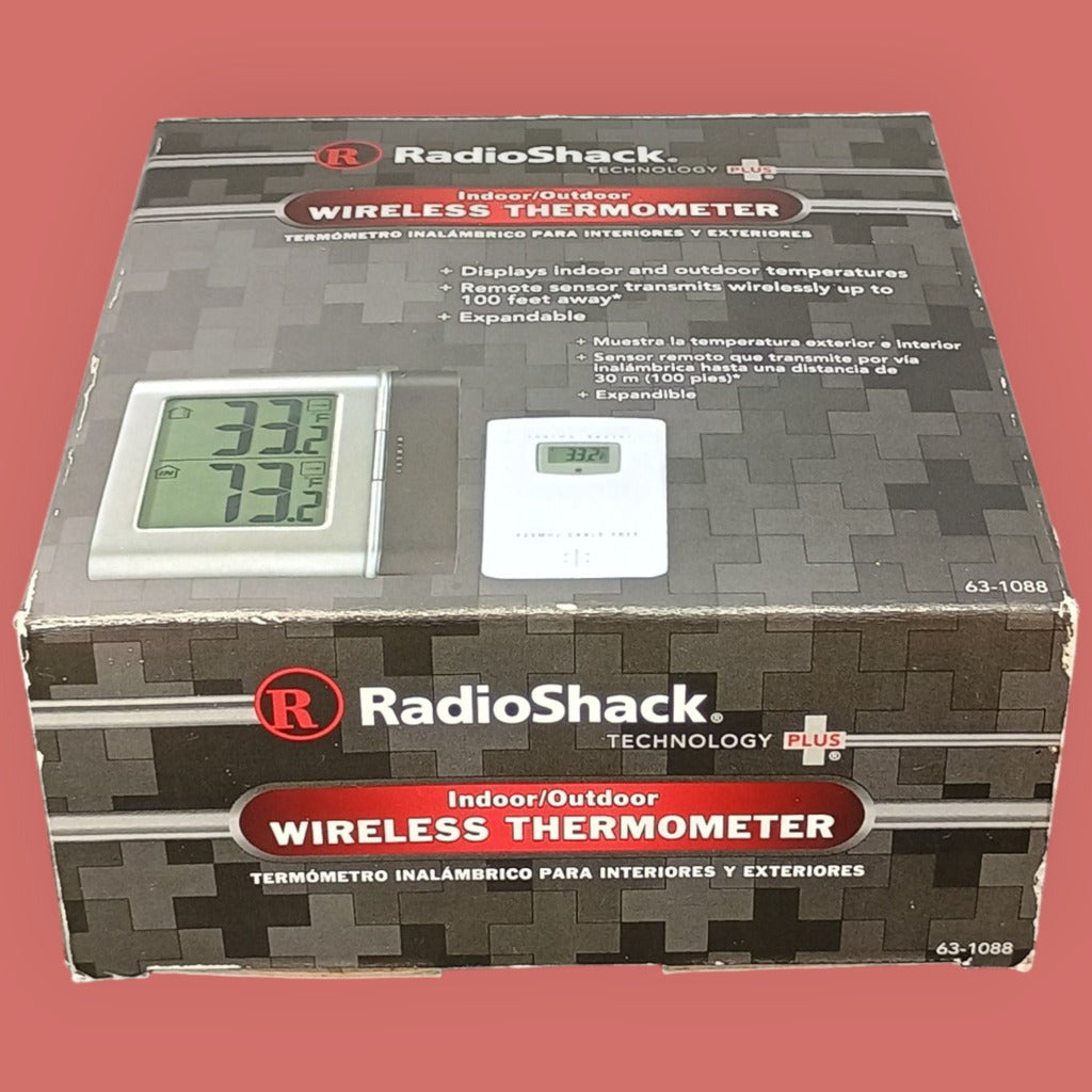 RadioShack Wireless Indoor Outdoor Thermometer Cat No 63-1088 New Old Stock