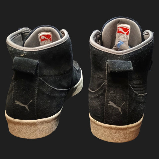 Puma Hawthorne XE Suede Black Steel Grey Men's Size 14 Casual Mid Shoes 352802-01