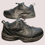 Nike Air Monarch IV - Men's Size 9 (4E Extra Wide) - Black/Black - Renewed