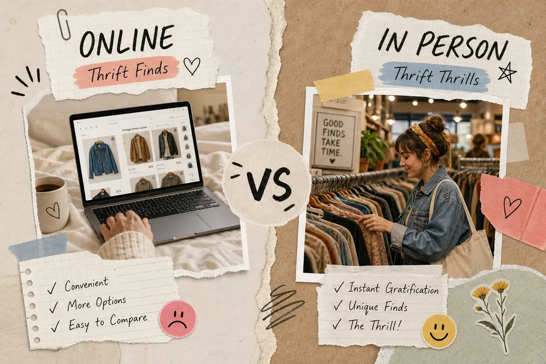 Thrift Shopping Online vs In Person: Pros and Cons