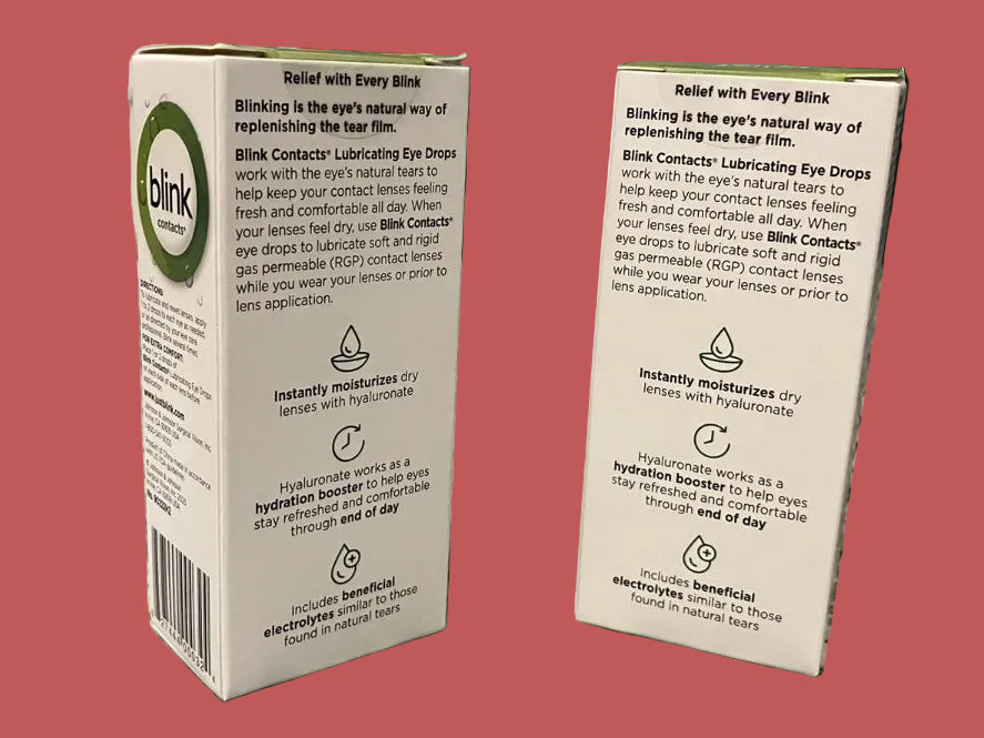 Blink Contacts Lubricating Eye Drops 0.34 fl oz (2-Pack) - Brand New