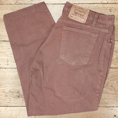Men's W36 L32 Vintage 1997 Made in USA Levi's 560 Orange Tab Loose Fit Tapered Jeans Brown 42560-2824