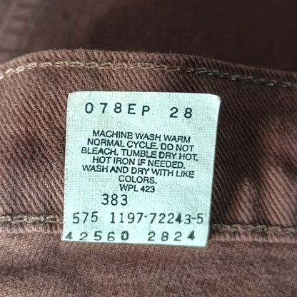 Men's W36 L32 Vintage 1997 Made in USA Levi's 560 Orange Tab Loose Fit Tapered Jeans Brown 42560-2824