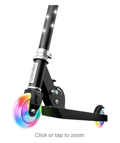 Jetson Moonbeam LED Foldable Light Up Scooter with Lava Lit Wheels - Black