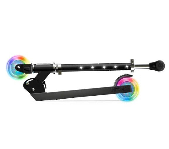 Jetson Moonbeam LED Foldable Light Up Scooter with Lava Lit Wheels - Black