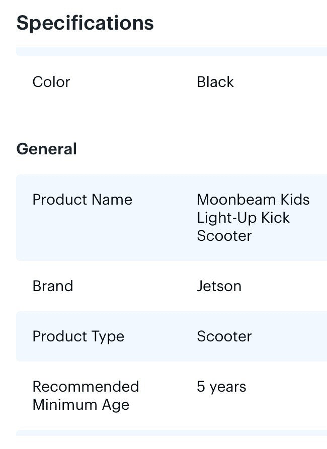 Jetson Moonbeam LED Foldable Light Up Scooter with Lava Lit Wheels - Black