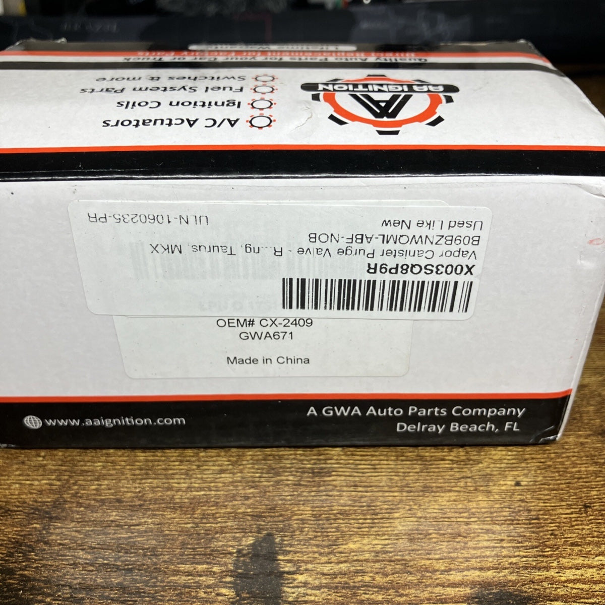 Ford Vapor Canister Purge Valve CX-2409 AU5Z9C915B (Open Box)
