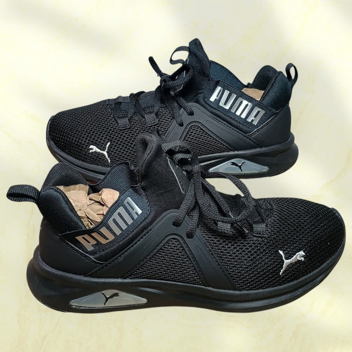 PUMA Enzo 2 | Women's US size 9 | Running Shoes | Black Silver Athletic Shoes | 193256-07