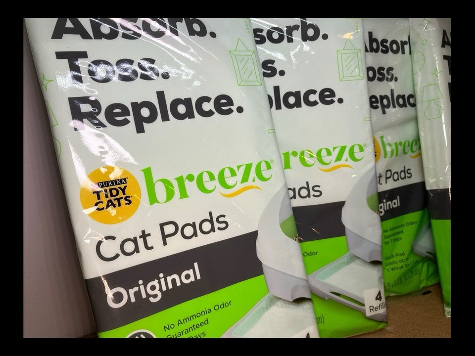 (4 pack) Purina Tidy Cats Breeze Litter Cat Pad Refills, 4x4 (16 total)