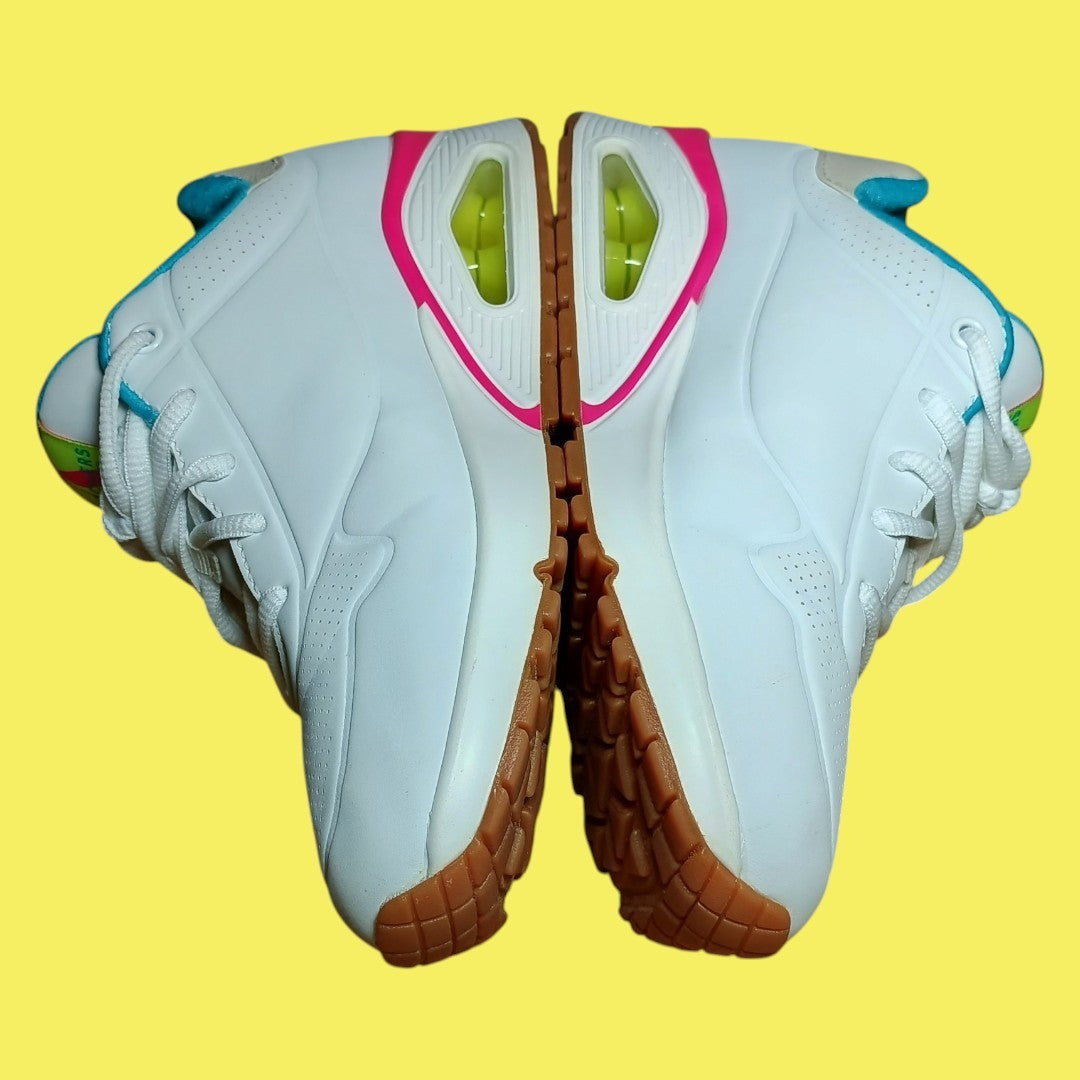 Skechers UNO “Stand On Air” Sneakers – White/Teal/Pink (Women’s 6.5)
