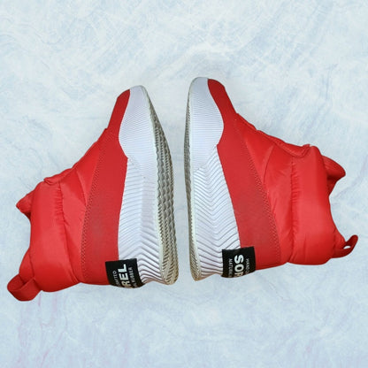 Sorel Out N About III Puffy Zip WP Boots | Womens Size 8 | Red and White | NL4439-646