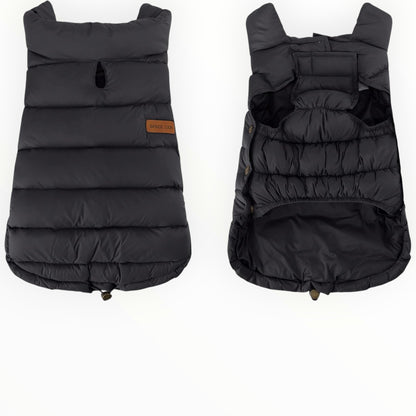 Space Lion Size 24 Large Dog Black Duck Down Puffer Jacket Water-Resistant Winter Coat NWT