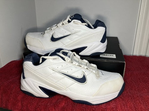 Men's Size 10 Vintage Nike Devastate Low Sneakers White Blue 309061-141