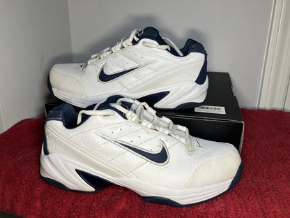 Men's Size 10 Vintage Nike Devastate Low Sneakers White Blue 309061-141