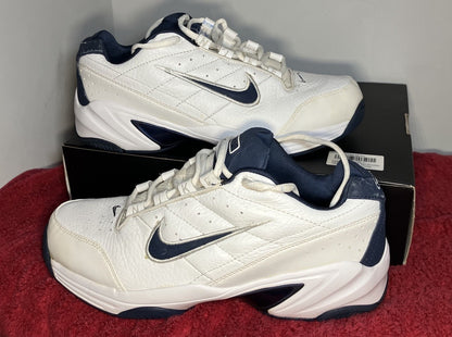 Men's Size 10 Vintage Nike Devastate Low Sneakers White Blue 309061-141