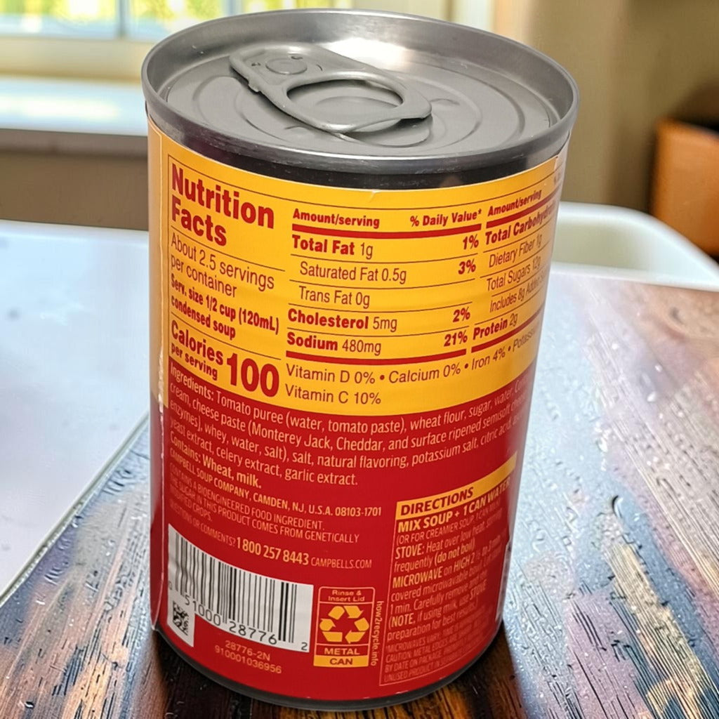 Campbell's Limited Edition Grilled Cheese & Tomato Condensed Soup Can 10.75 oz New Sealed Collectible