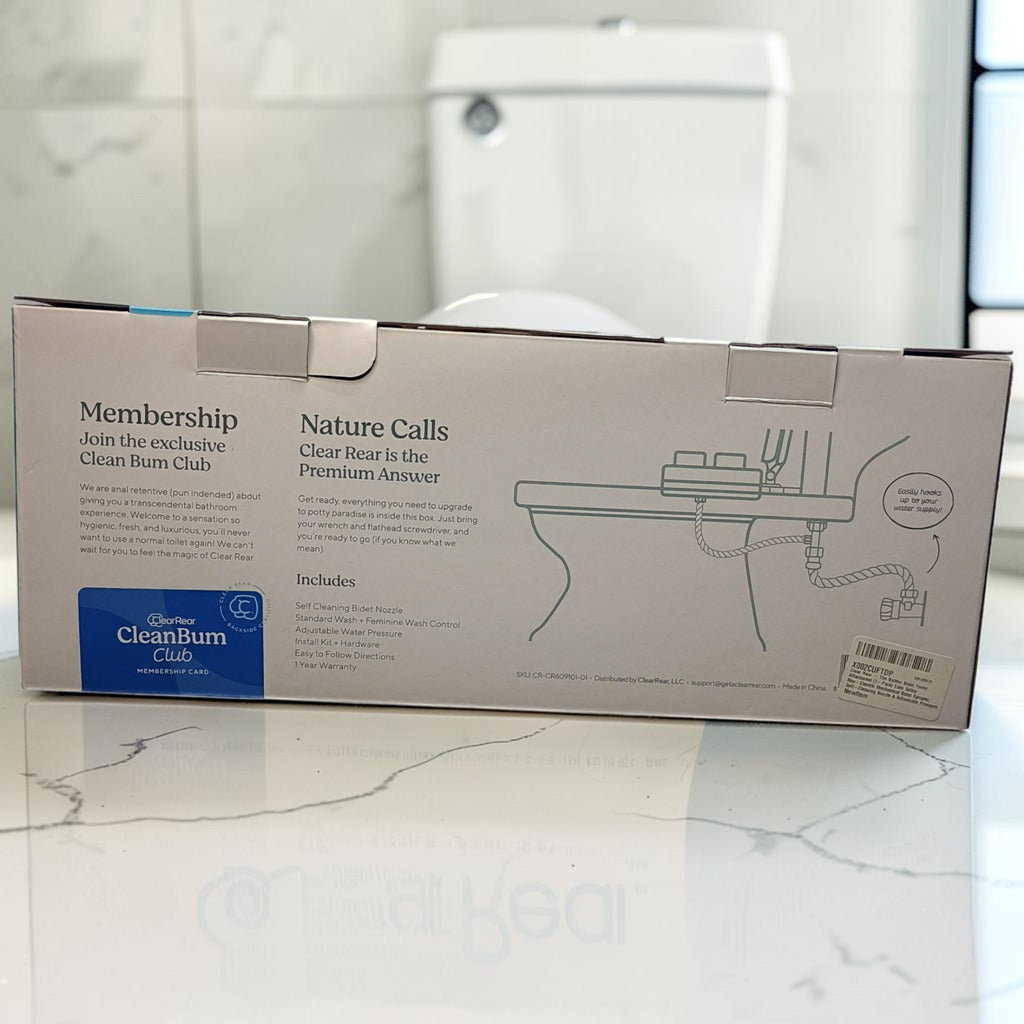 ClearRear The Buttler Non Electric Bidet Toilet Attachment Brand New