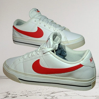 Nike Court Legacy Next Nature | Men's 7.5 US | Women's 9 US | White w/Red Logo DH3162-102