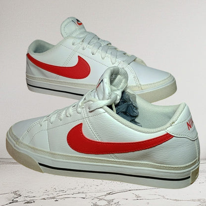 Nike Court Legacy Next Nature | Men's 7.5 US | Women's 9 US | White w/Red Logo DH3162-102