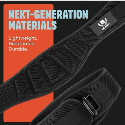 MAVA Weightlifting Belt for Men and Women | Size Medium Waist 30-35 Inches | Gym Belt