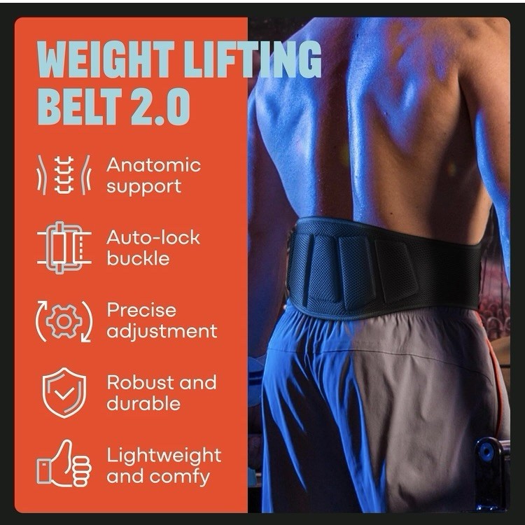 MAVA Weightlifting Belt for Men and Women | Size Medium Waist 30-35 Inches | Gym Belt