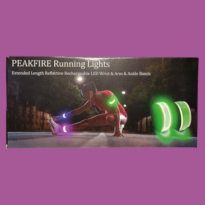 2-Pack USB-C Rechargeable LED Reflective Safety Armbands (Colors Vary)