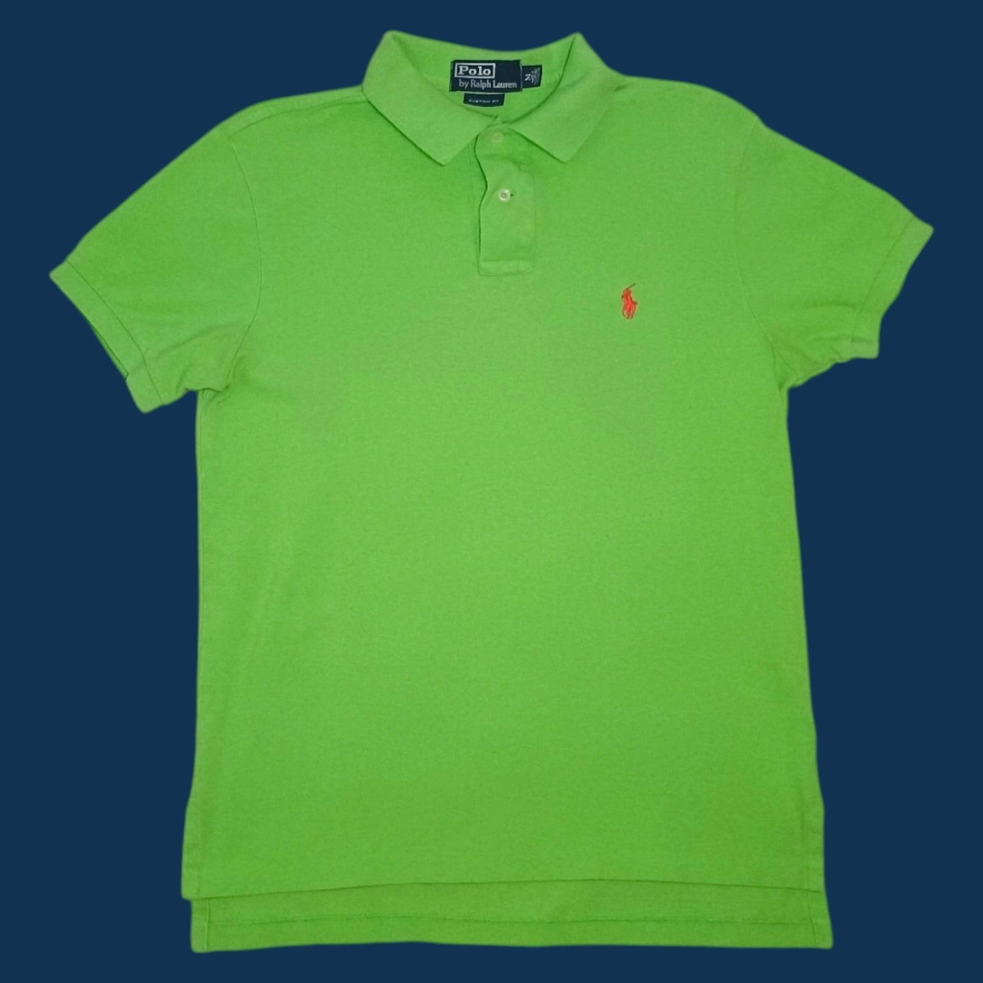 Polo by Ralph Lauren Men's Custom Slim Fit Shirt Lime Green Size M