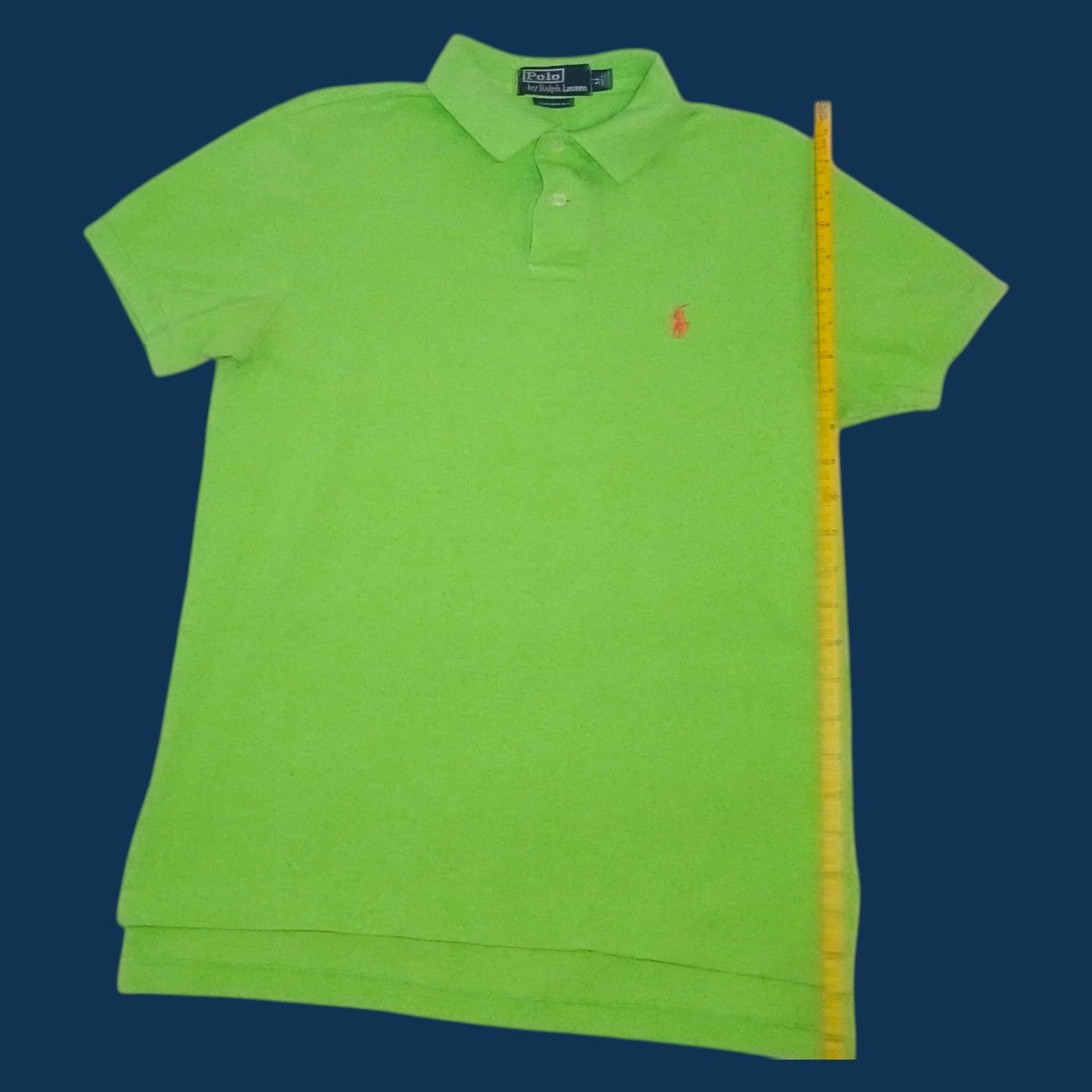 Polo by Ralph Lauren Men's Custom Slim Fit Shirt Lime Green Size M