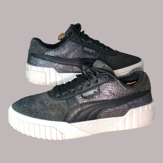 Puma Cali Sequin | US Women Size 7.5 | Ebony 369944-01