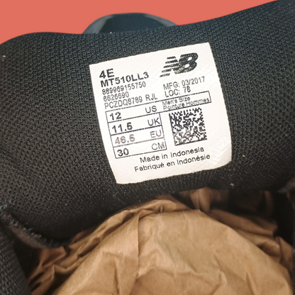 New Balance 510v3 Trail Men's Size 12 4E Extra Wide Black Lava Athletic Shoes (EXCELLENT)