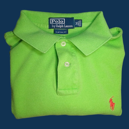 Polo by Ralph Lauren Men's Custom Slim Fit Shirt Lime Green Size M