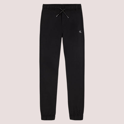 (NWT) Calvin Klein Boys' Pull-On Tech Stretch Twill Joggers, Black - Size 8