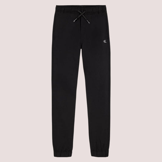 (NWT) Calvin Klein Boys' Pull-On Tech Stretch Twill Joggers, Black - Size 8