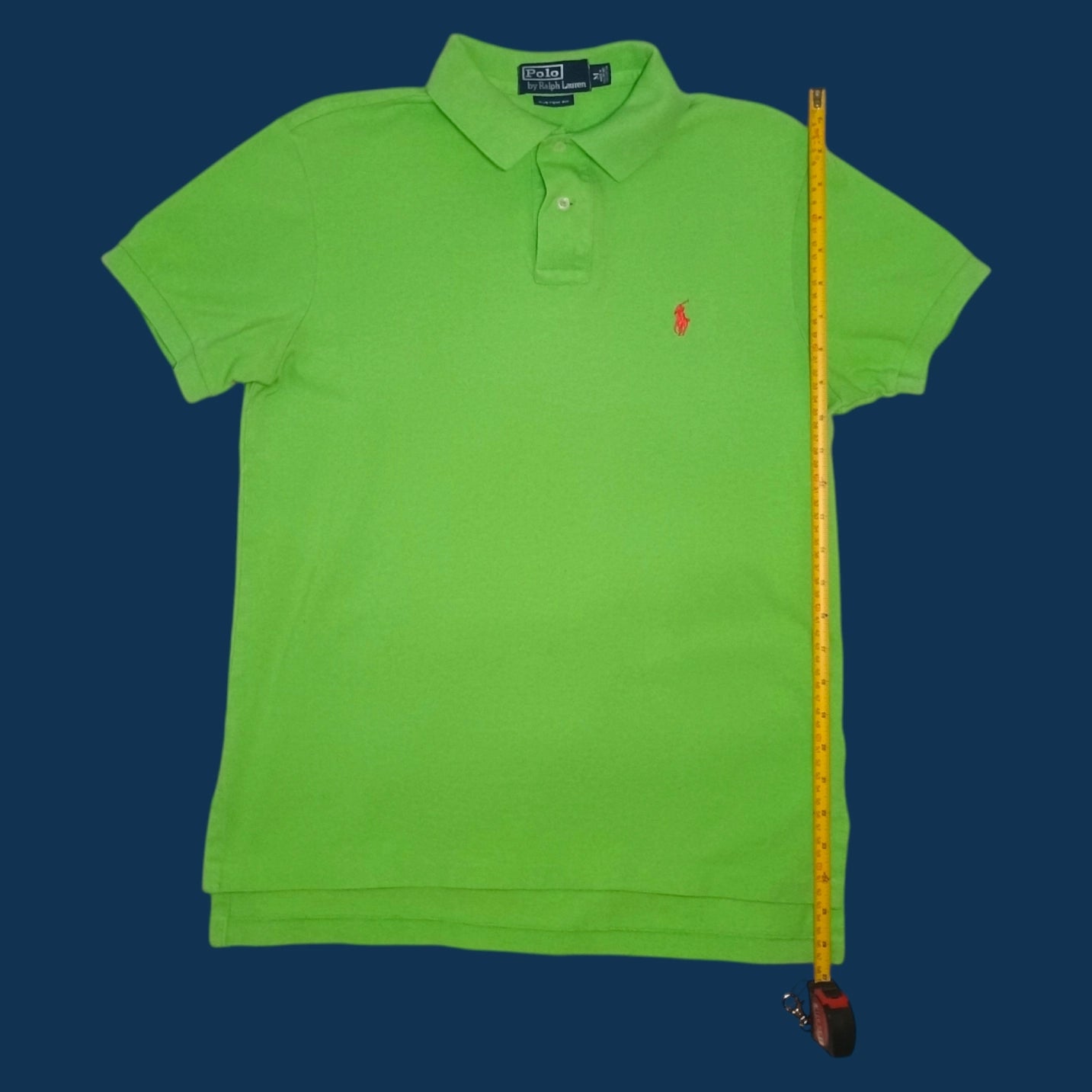Polo by Ralph Lauren Men's Custom Slim Fit Shirt Lime Green Size M