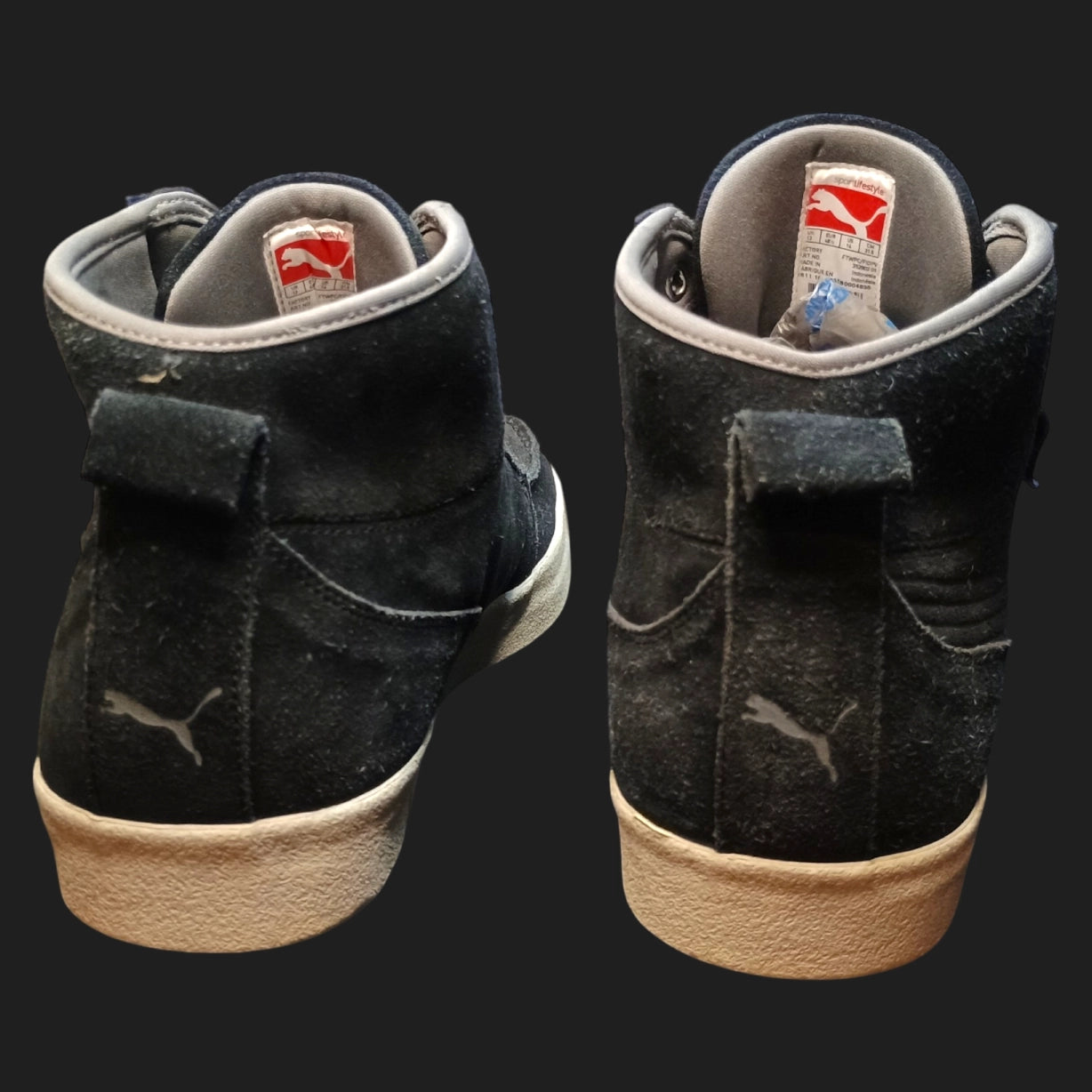 Puma Hawthorne XE Suede Black Steel Grey Men's Size 14 Casual Mid Shoes 352802-01