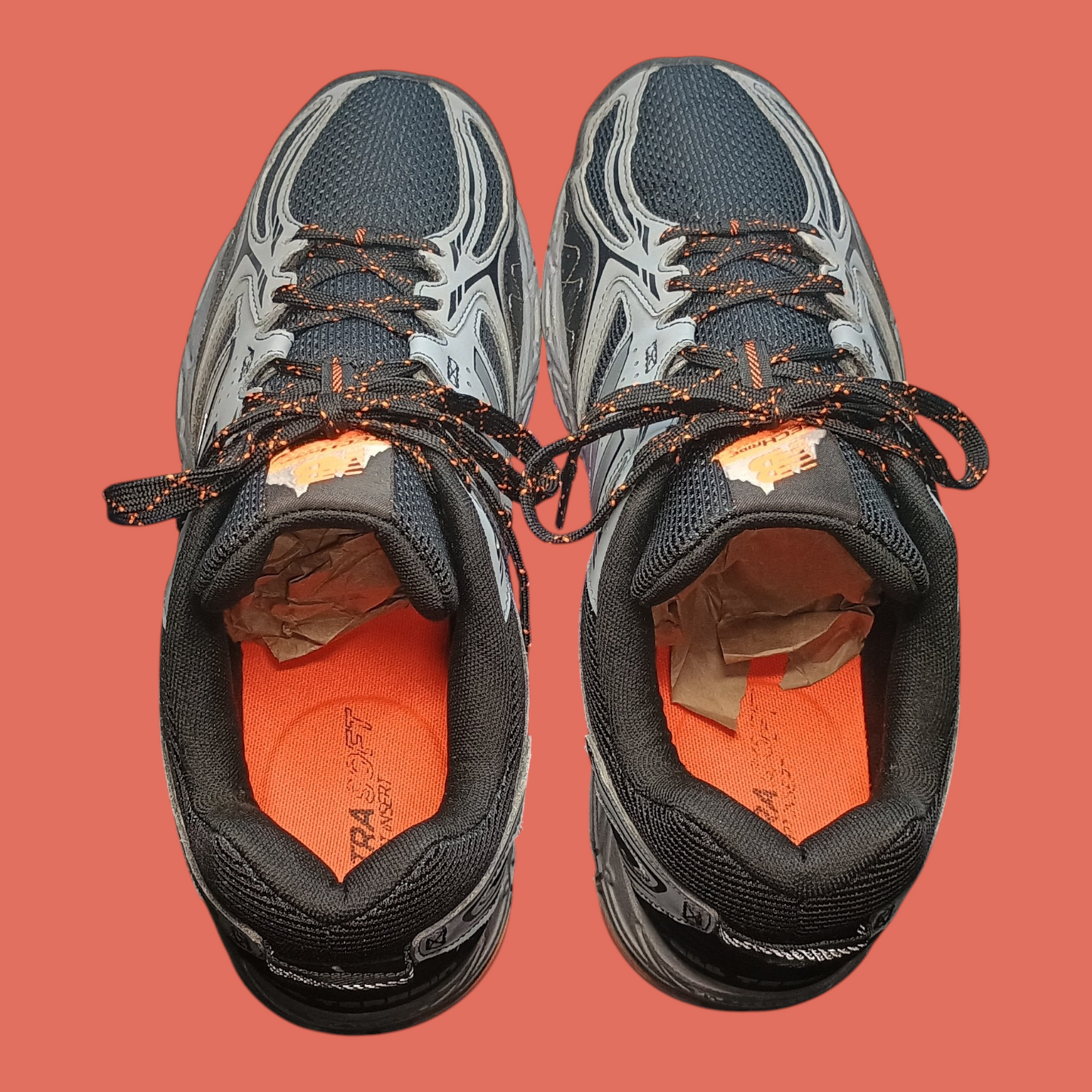 New Balance 510v3 Trail Men's Size 12 4E Extra Wide Black Lava Athletic Shoes (EXCELLENT)