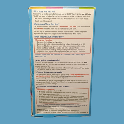 OraQuick HIV Self-Test - FDA Approved Home Kit - Exp April 2027