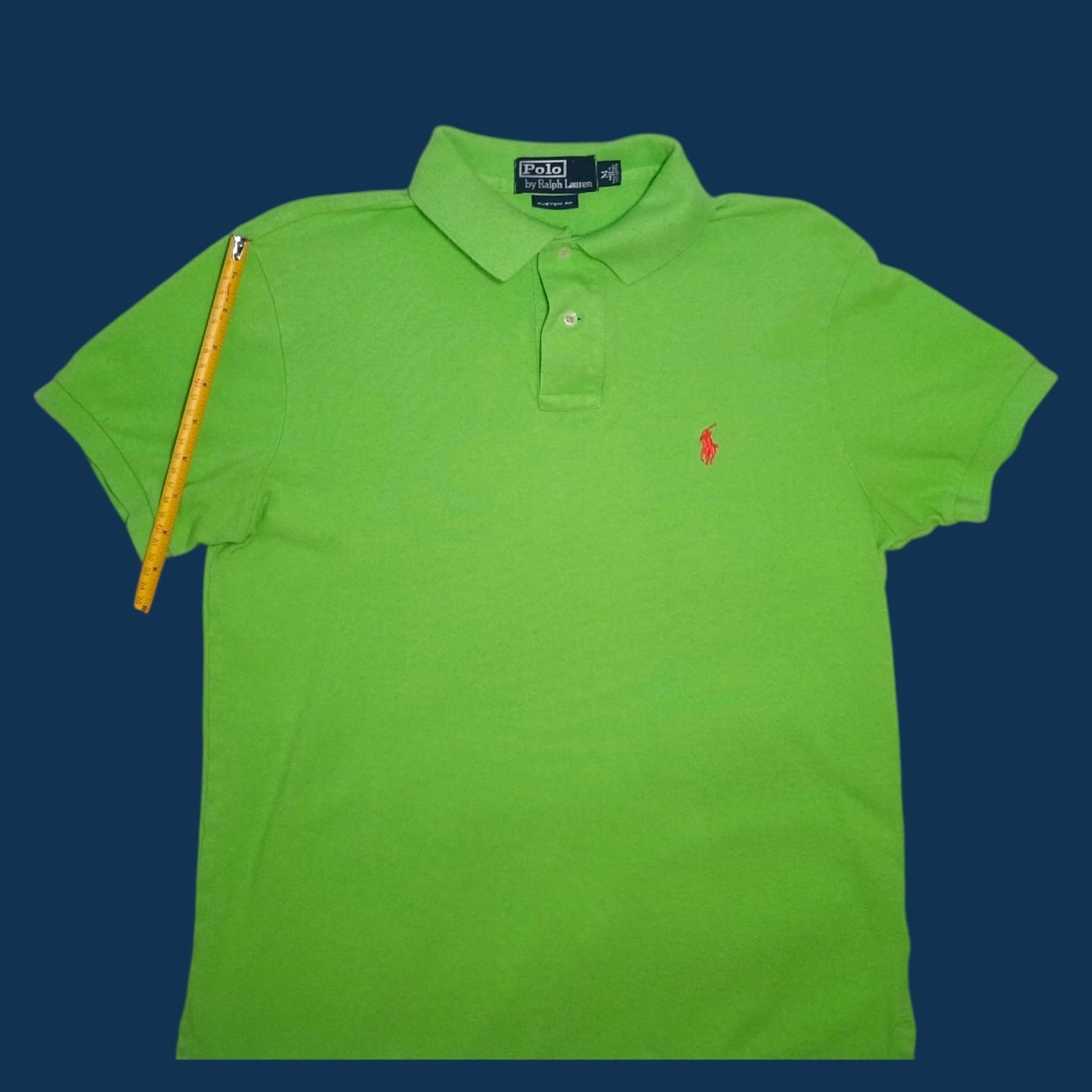 Polo by Ralph Lauren Men's Custom Slim Fit Shirt Lime Green Size M