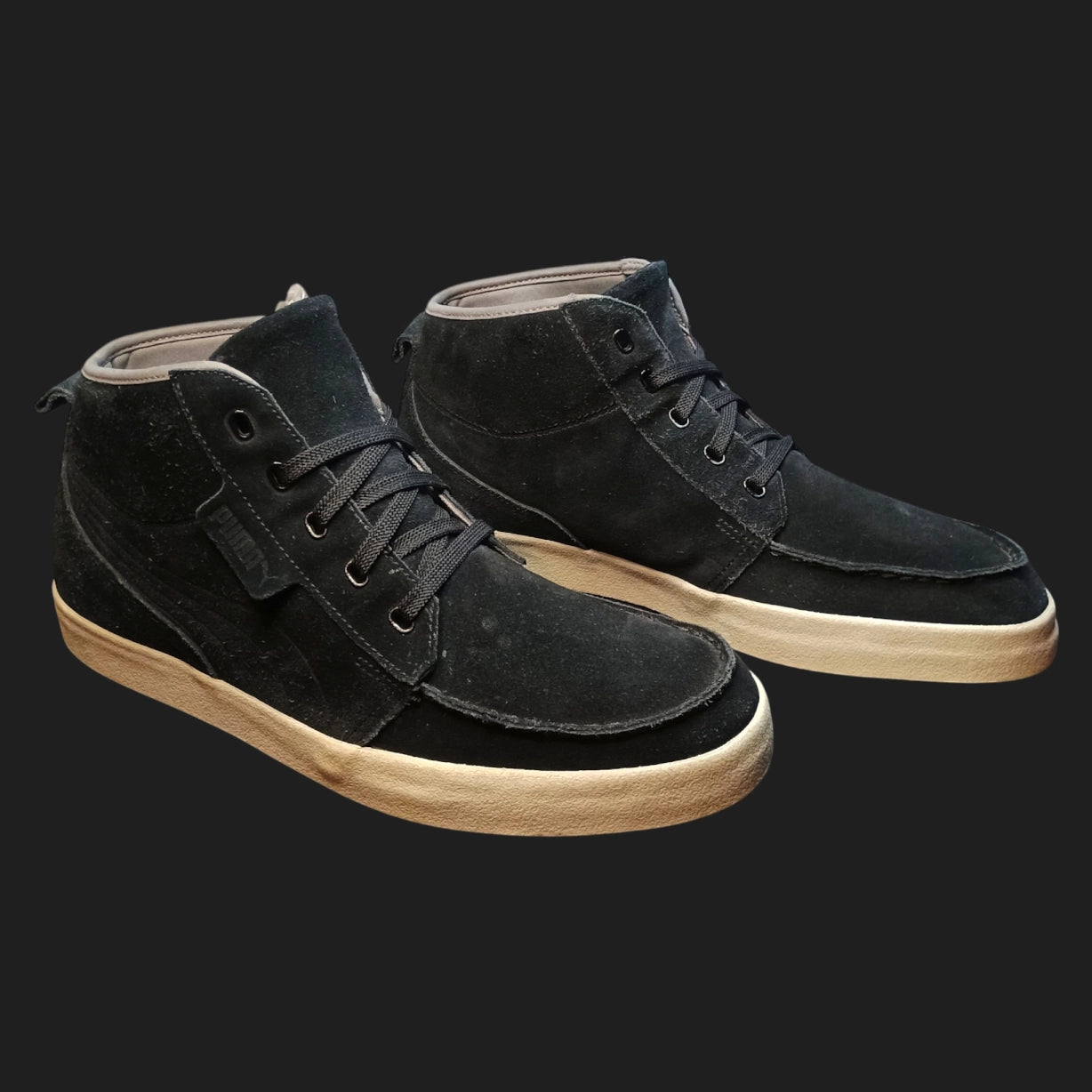 Puma Hawthorne XE Suede Black Steel Grey Men's Size 14 Casual Mid Shoes 352802-01