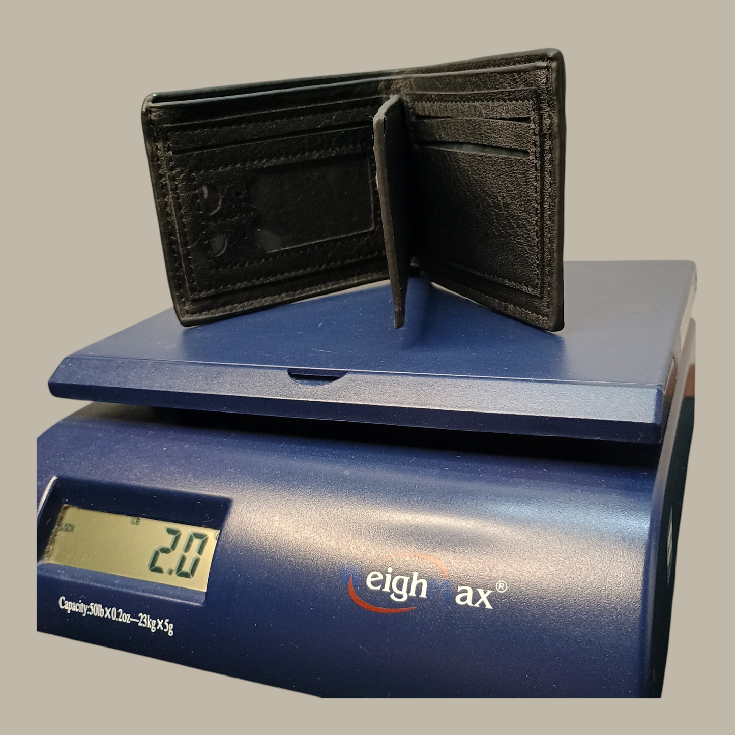 Laurent Bennet Bi-Fold Wallet - Black Leather with Zippered Coin Pocket