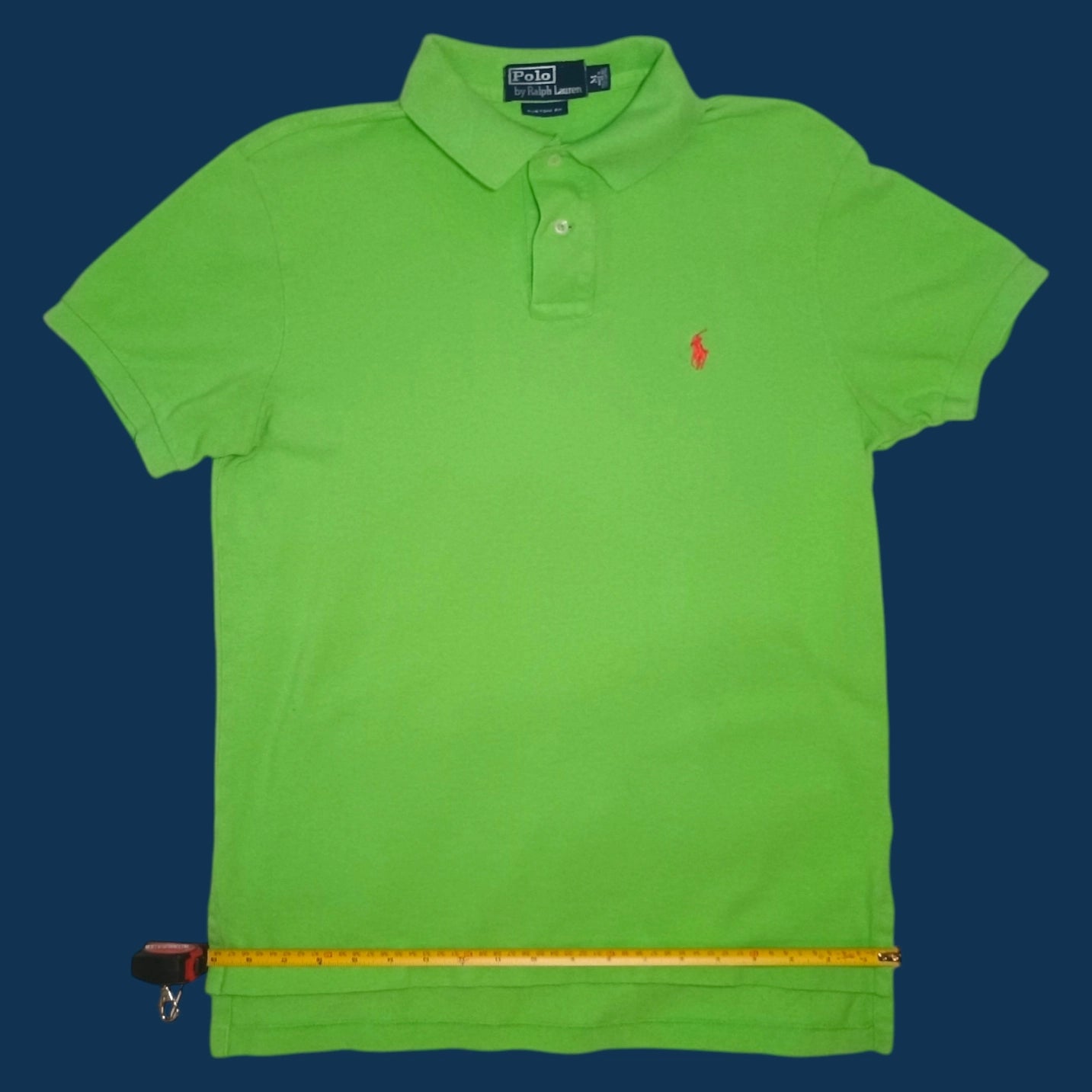 Polo by Ralph Lauren Men's Custom Slim Fit Shirt Lime Green Size M