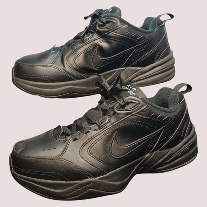 Nike Air Monarch IV - Men's Size 9 (4E Extra Wide) - Black/Black - Renewed