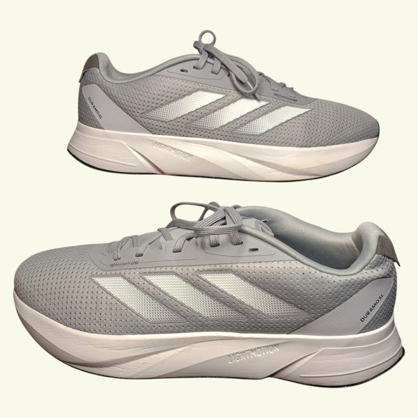 Adidas Duramo SL Men's US size 11.5 - Grey/White/Silver Running Shoes