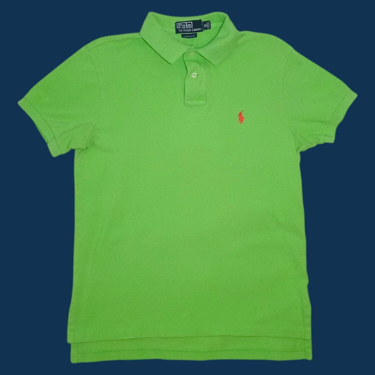 Polo by Ralph Lauren Men's Custom Slim Fit Shirt Lime Green Size M