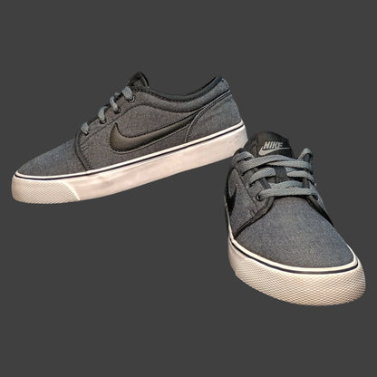 Nike Toki Low Canvas GS Black Cool Grey Shoes 631558-005 Size 4Y