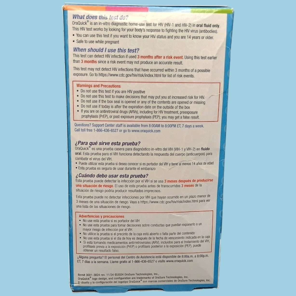 OraQuick HIV Self-Test (exp 2028/04/30)