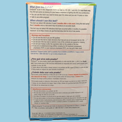 OraQuick HIV Self-Test (exp 2028/04/30)
