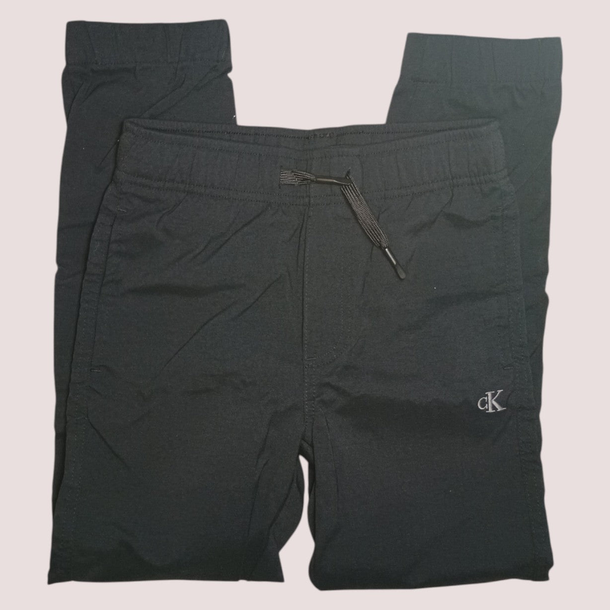 (NWT) Calvin Klein Boys' Pull-On Tech Stretch Twill Joggers, Black - Size 8