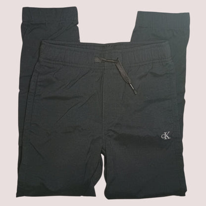 (NWT) Calvin Klein Boys' Pull-On Tech Stretch Twill Joggers, Black - Size 8